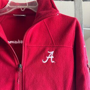Alabama Crimson Tide Columbia Fleece Jacket Women Medium Red Full Zip NCAA